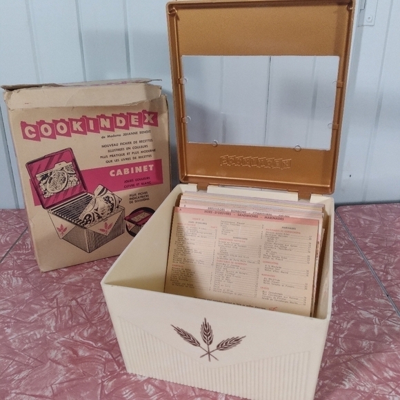 vintage CookIndex, recipe box Jehanne benoit french version - Picture 3 of 6
